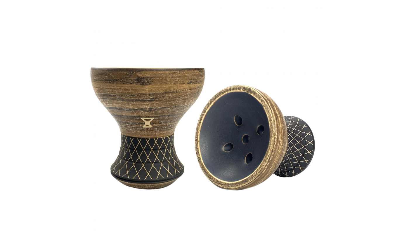 Alpha Bowl Hookah Bowl - Turk Design (Black Matte)