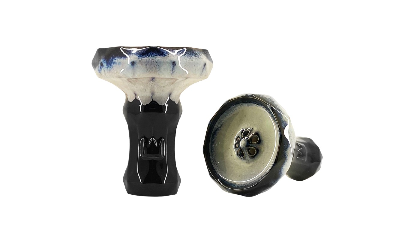 BigMaks Edge Glaze Hookah Bowl (Black Ocean)