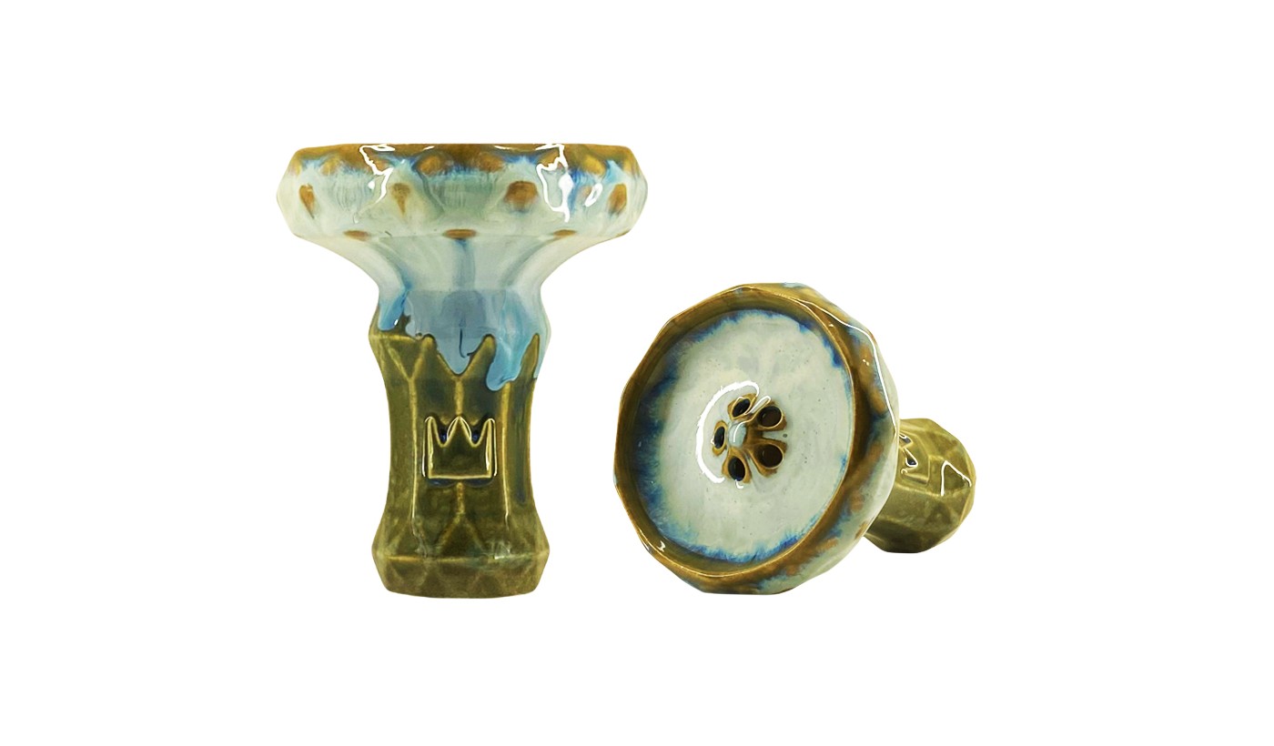 Bol à narguilé BigMaks Edge Glaze (vert-bleu)