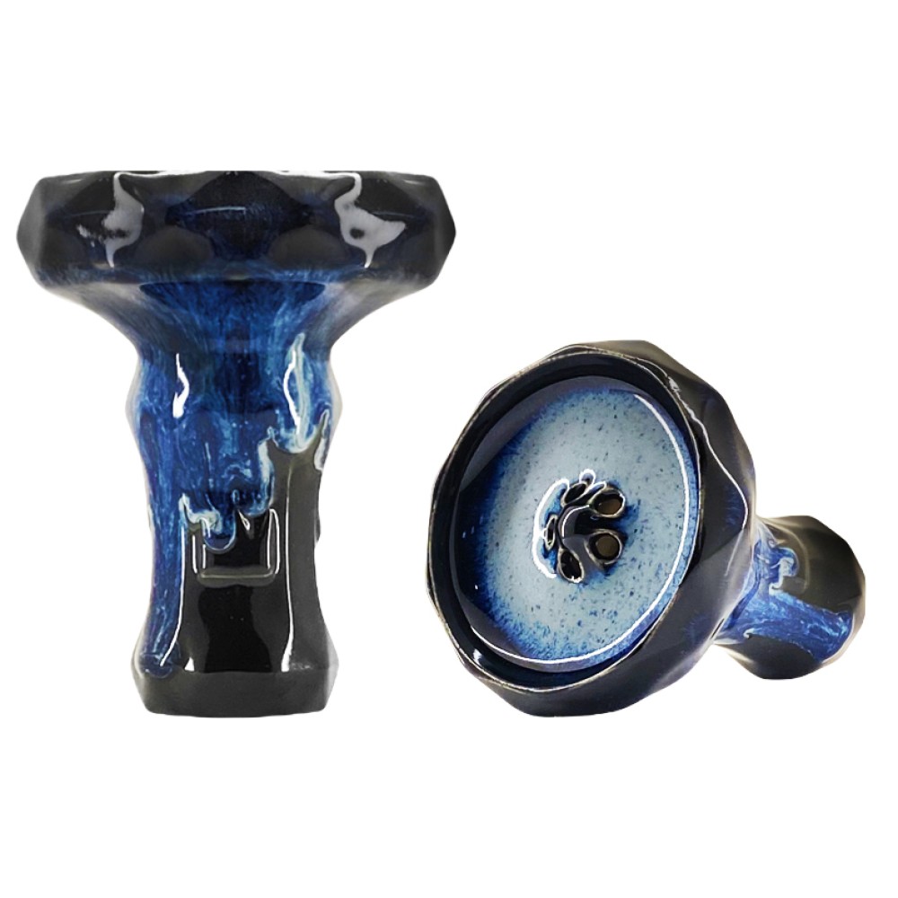 Чаша для кальяна BigMaks Edge Glaze (Черно-синий)