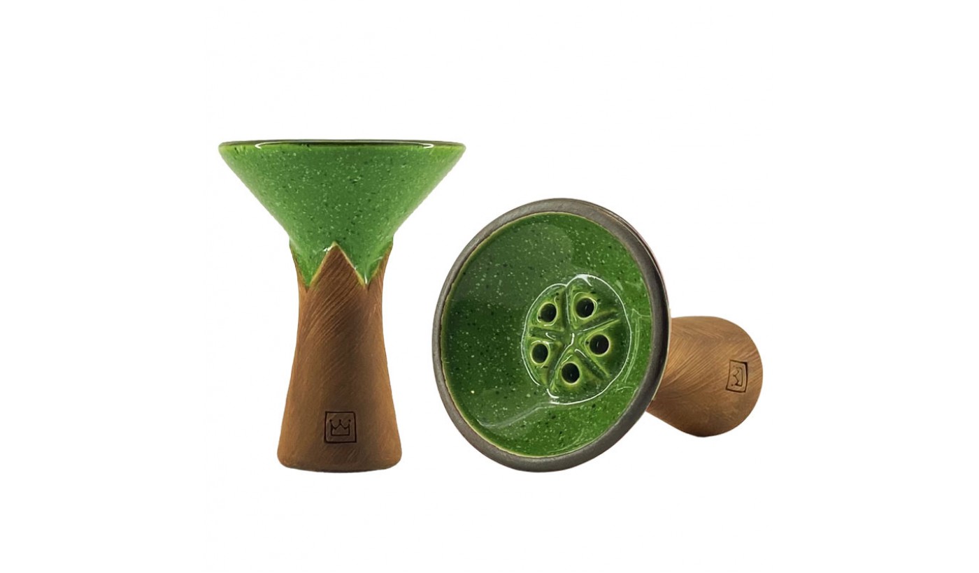 BigMaks KING Glaze Hookah Bowl (Forest Green)