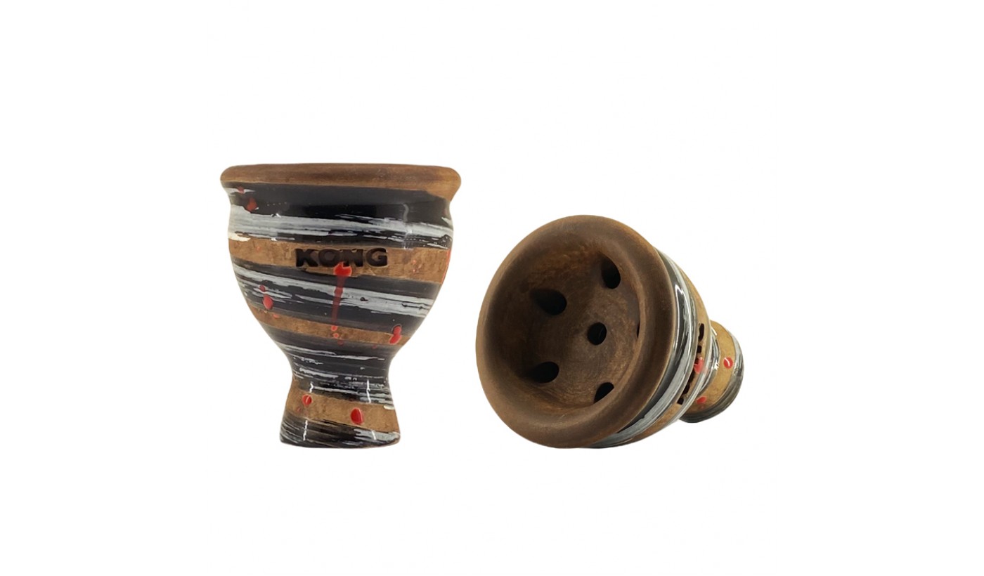 Hookah Bowl Kong Mummy Glaze Space (Dracula Black)