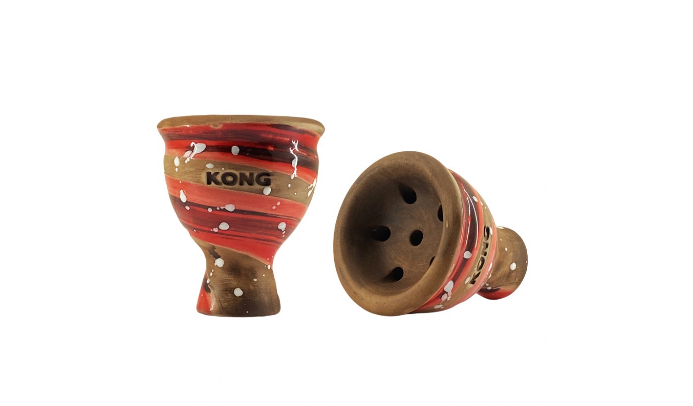 Hookah Bowl Kong Mummy Glaze Space (Red)