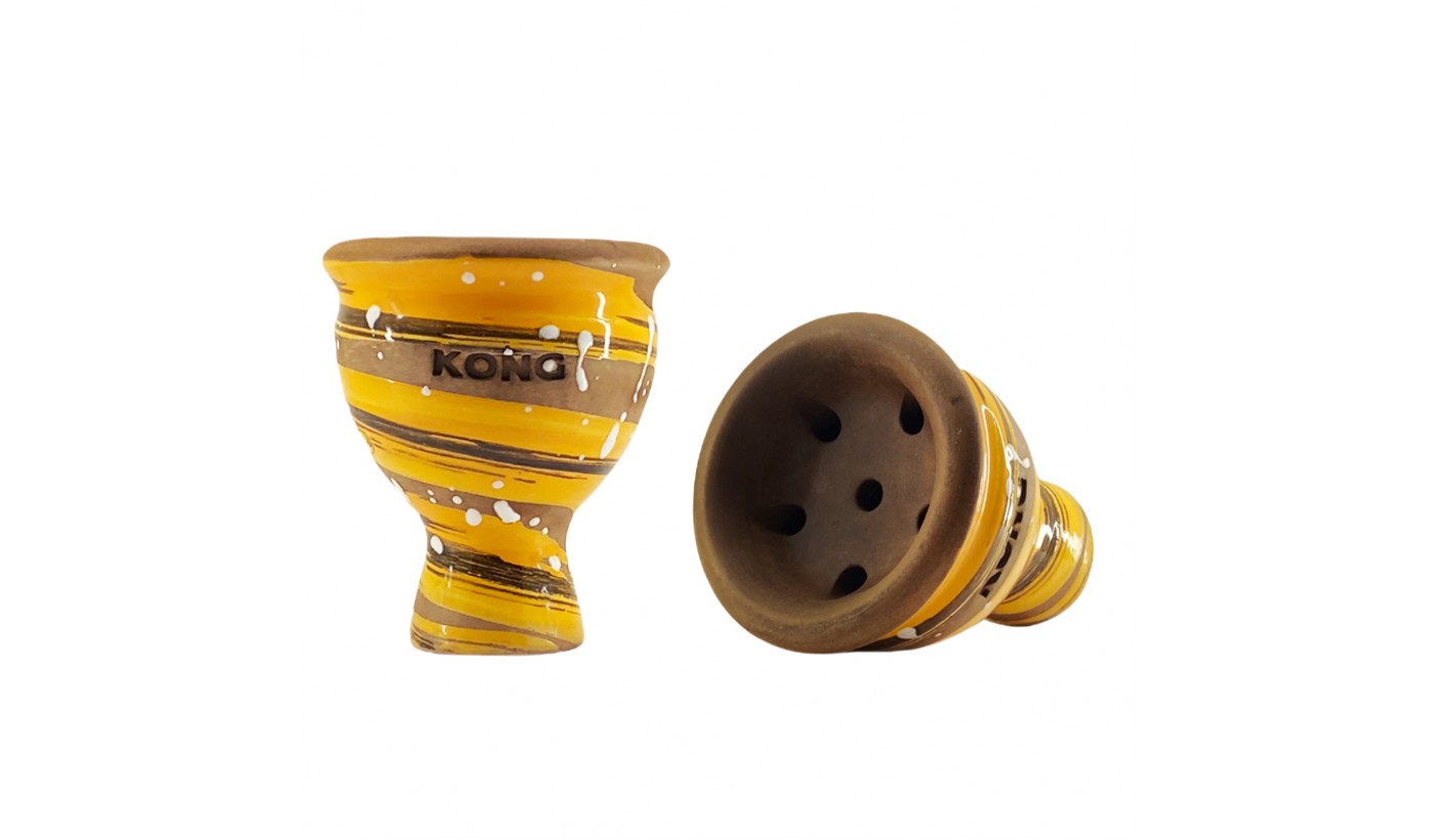 Shisha Bowl Kong Mummy Glaze Space (Orange)