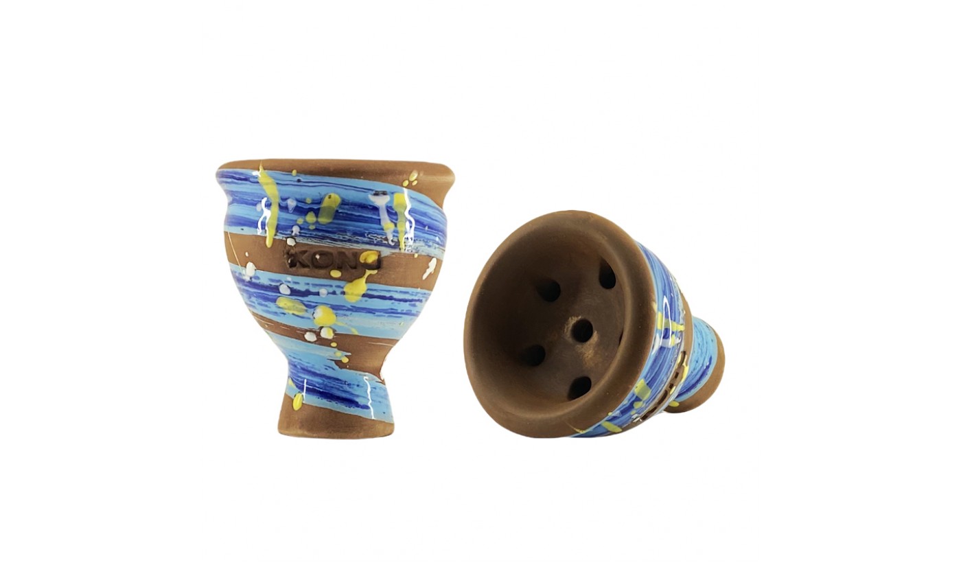 Shisha Bowl Kong Mummy Glaze Space (Van Gogh Blue)