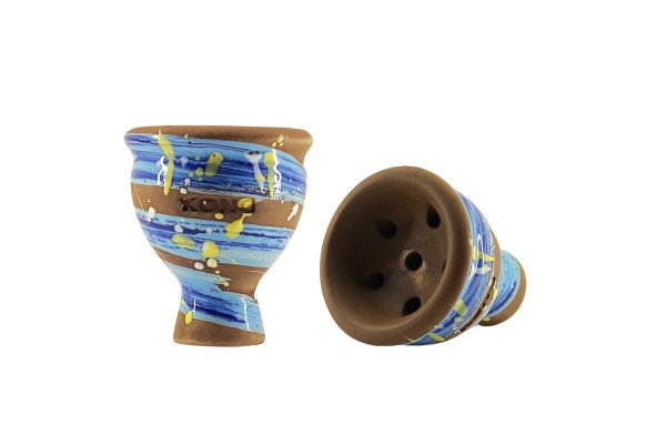 Shisha Bowl Kong Mummy Glaze Space (Van Gogh Blue)