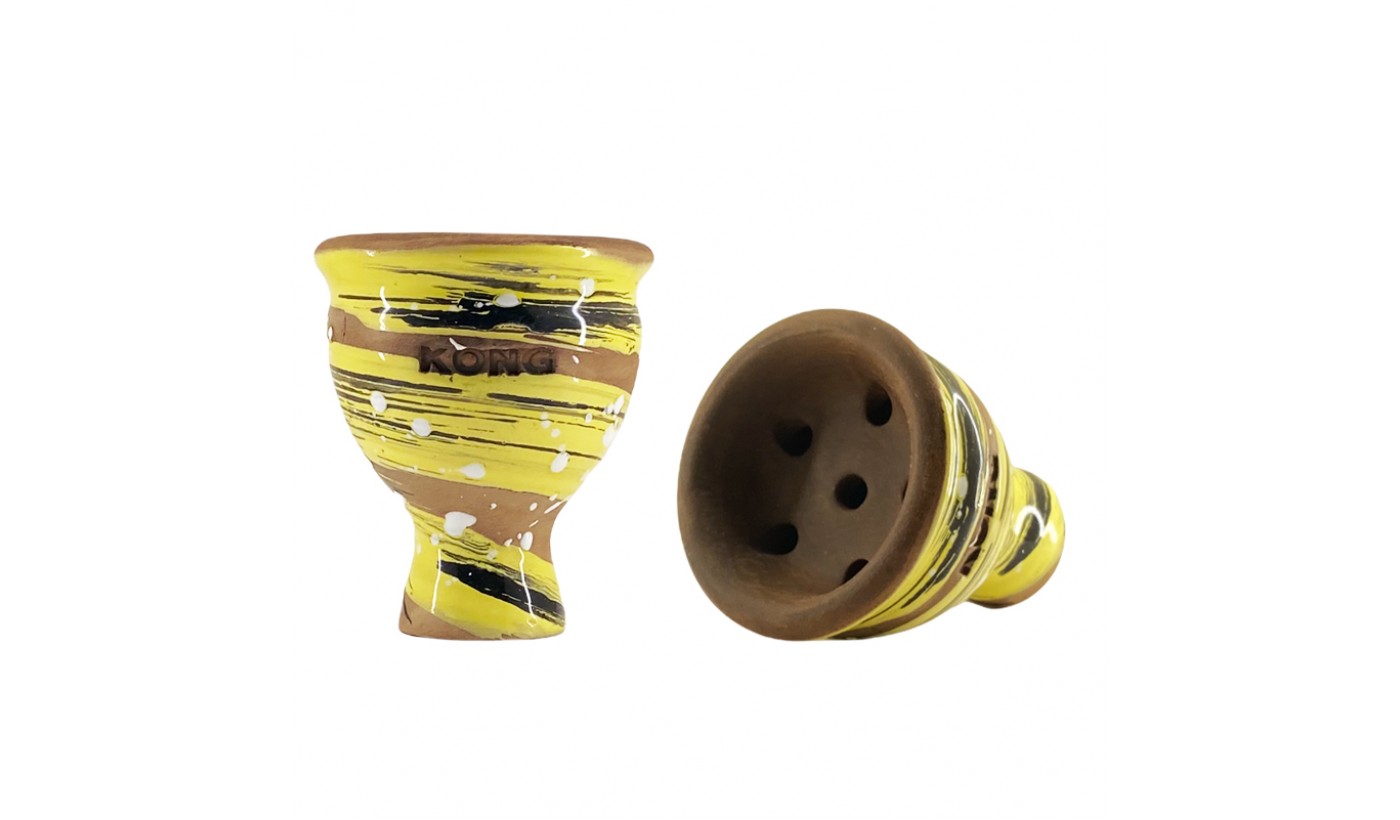 Shisha Bowl Kong Mummy Glaze Space (Yellow)