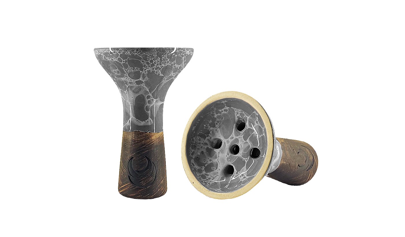 Moon Killer Shisha Bowl (Marble Grey White)