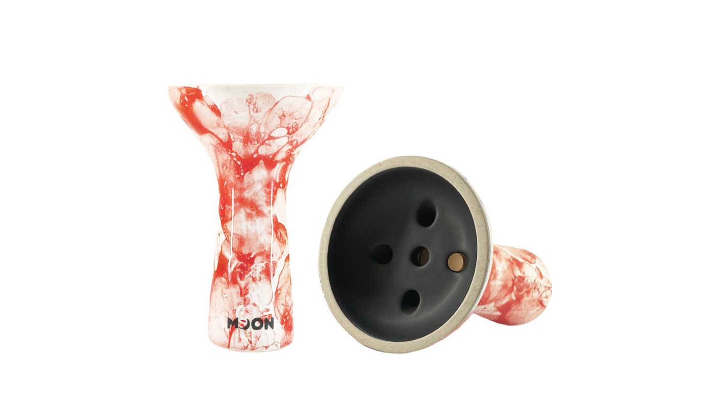 Moon Killer 2.0 White Shisha Bowl (Red)