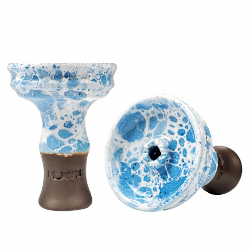 Moon Phunnel Kitty Hookah Bowl (Marble Light Blue)