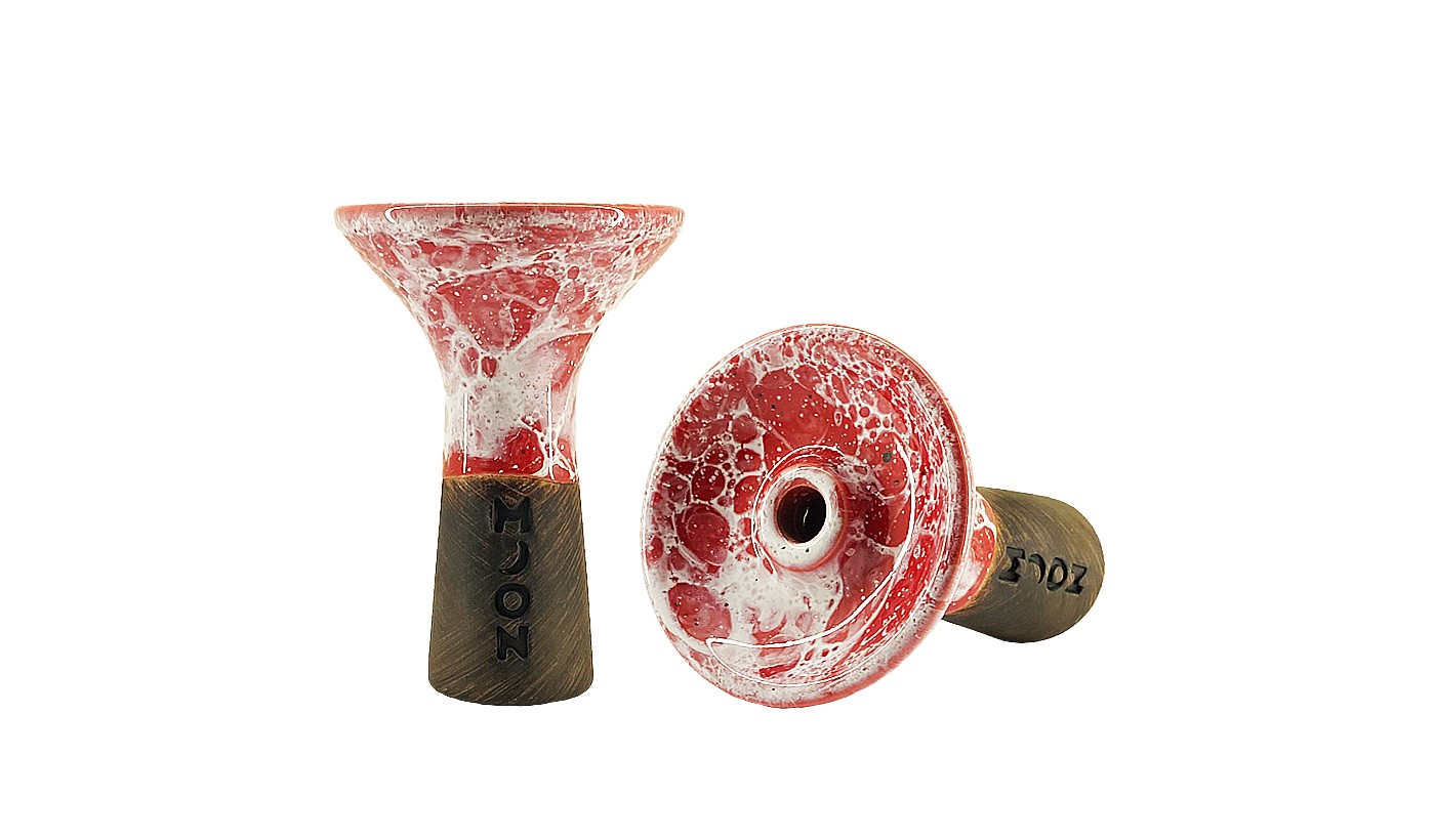 Moon Phunnel Solo Shisha Bowl (Marble Red White)