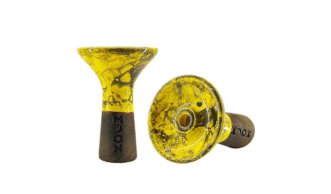 Hookah Bowl Moon Phunnel Solo (Marble Yellow Black)