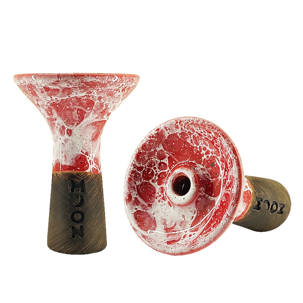 Чаша для кальяна Moon Phunnel Solo (Marble Red White)