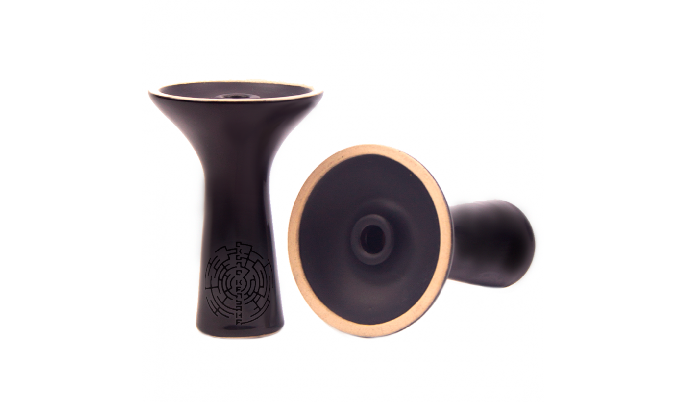 Moon Simple Dimple Shisha Bowl (Black)