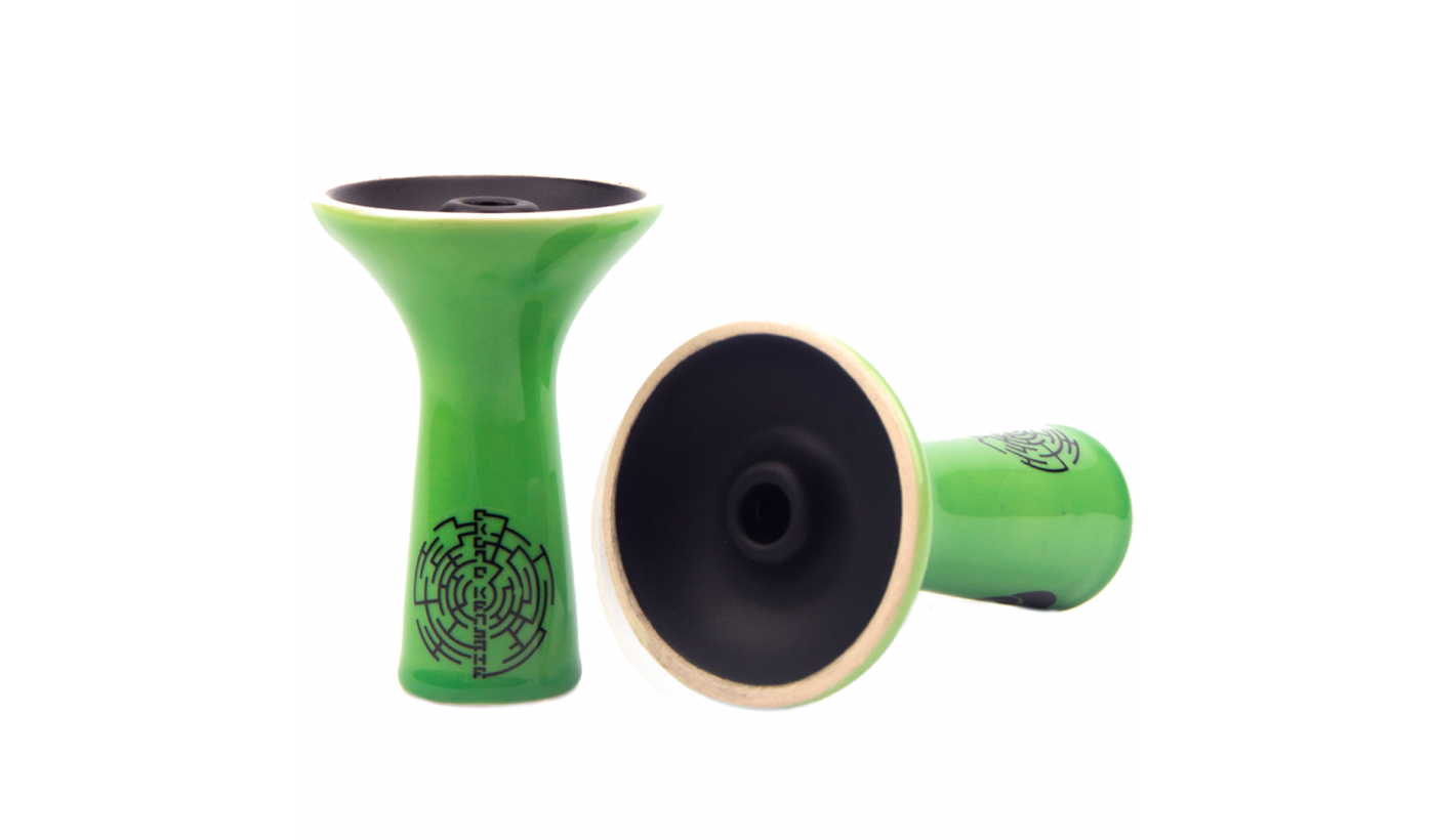 Moon Simple Dimple (Green Acid) Shisha Bowl