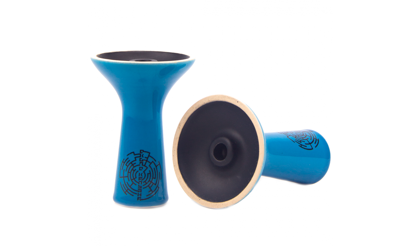 Moon Simple Dimple Shisha Bowl (Light Blue)