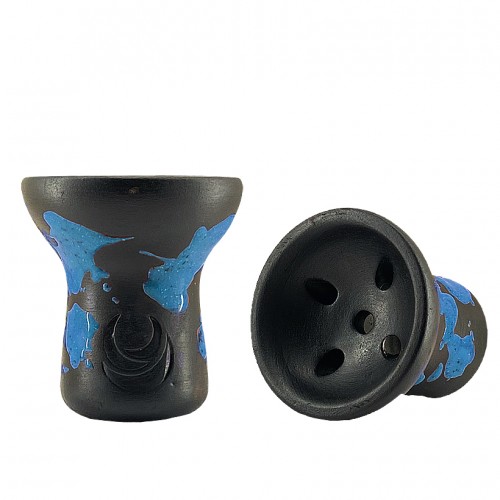 Moon Turkish Hookah Bowl (Cap Paloma Blue)