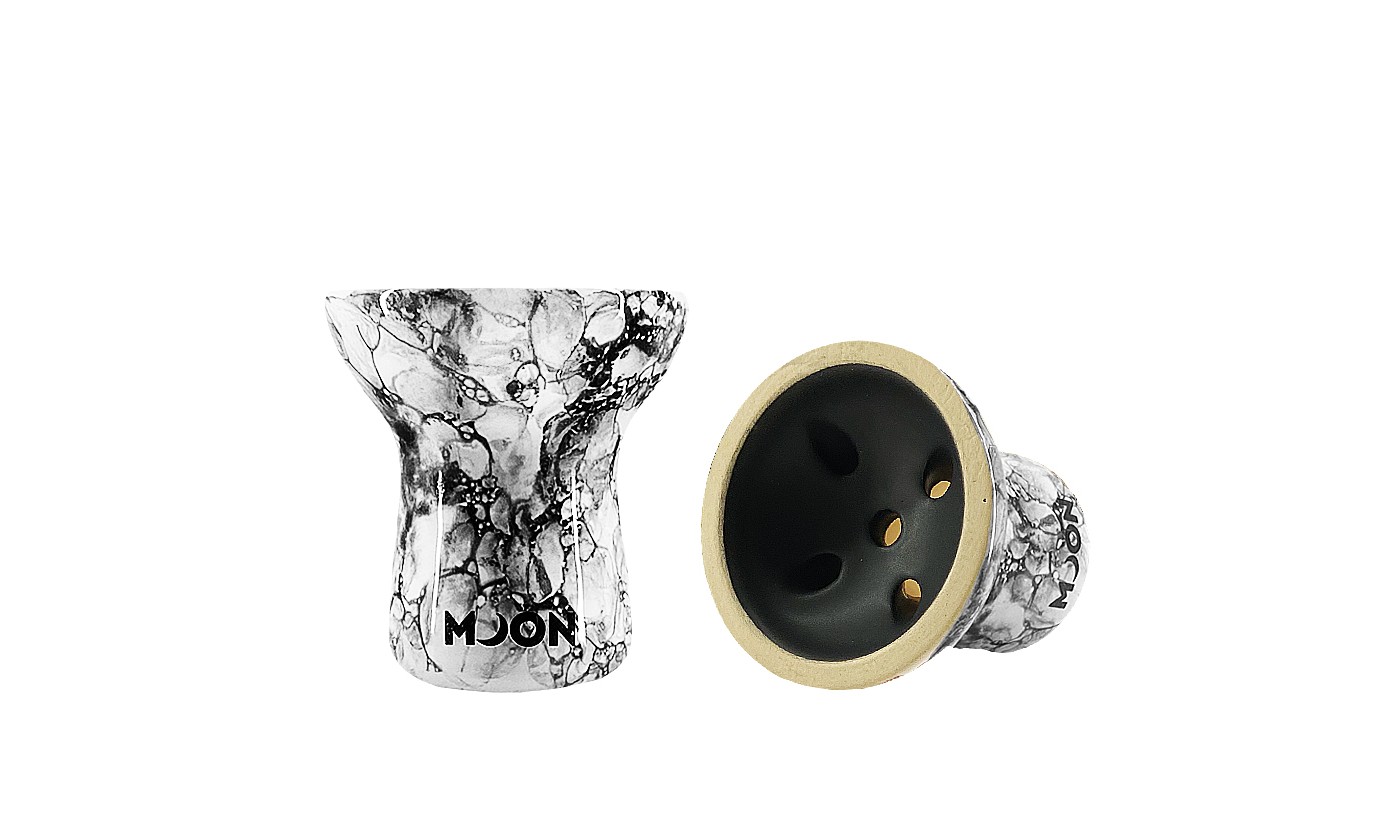 Shisha Bowl Moon Turkish 2.0 White (Black)