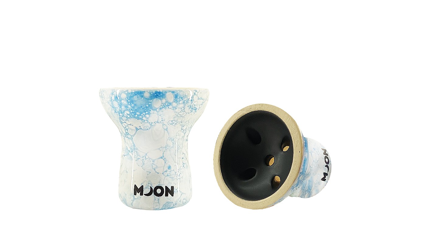 Shisha Bowl Moon Turkish 2.0 White (Blue)