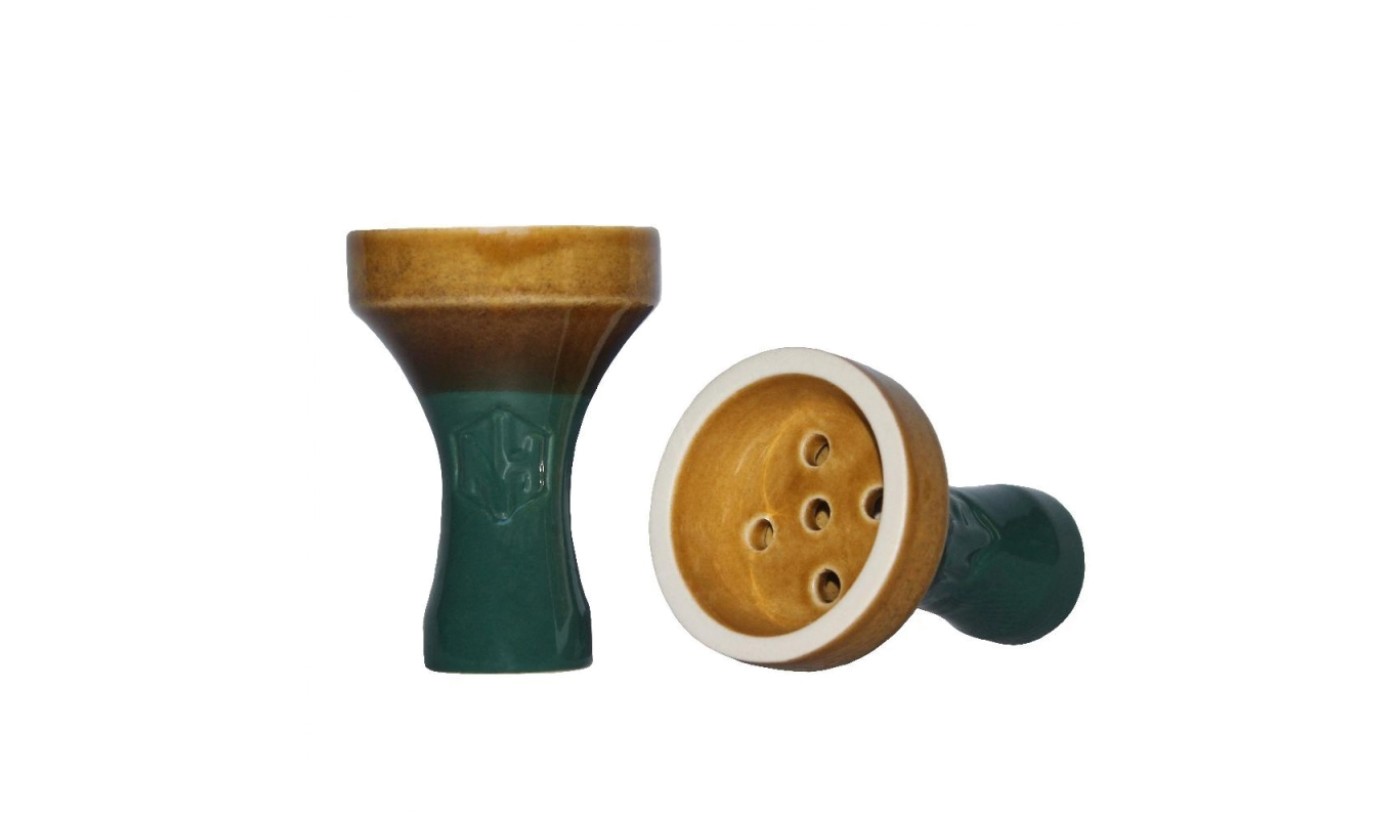 Hookah bowl NJN Hookah Kill Glaze ZK (Green-brown glaze)