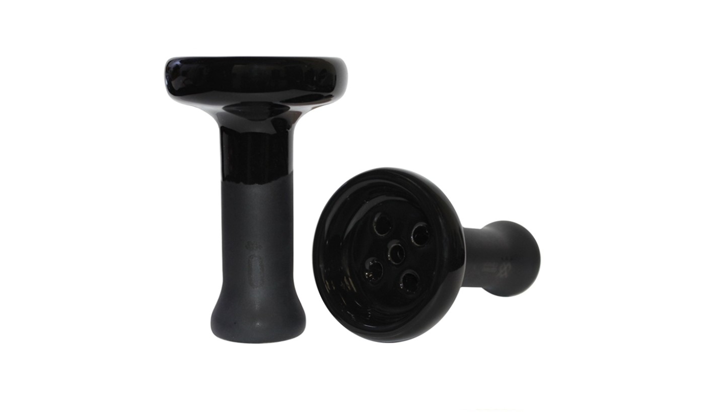 Hookah Bowl Cloud Shower Black (Glaze top)