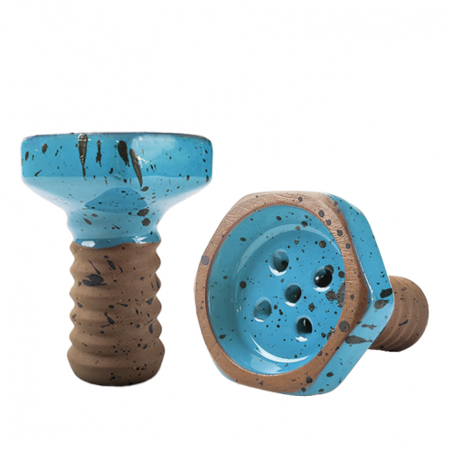 Hookah Bowl Telamon Killer Evil Screw Glaze (Blue)