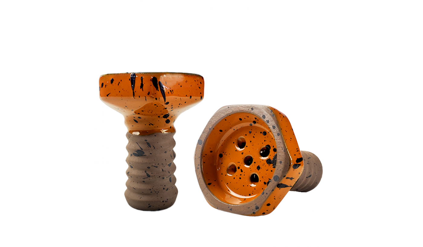 Hookah Bowl Telamon Killer Evil Screw Glaze (Orange)