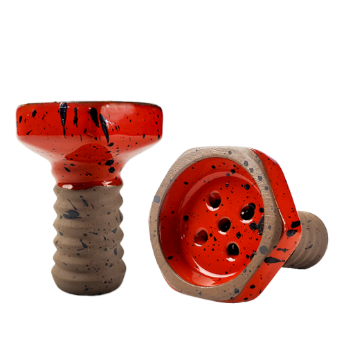 Hookah Bowl Telamon Killer Evil Screw Glaze (Red)