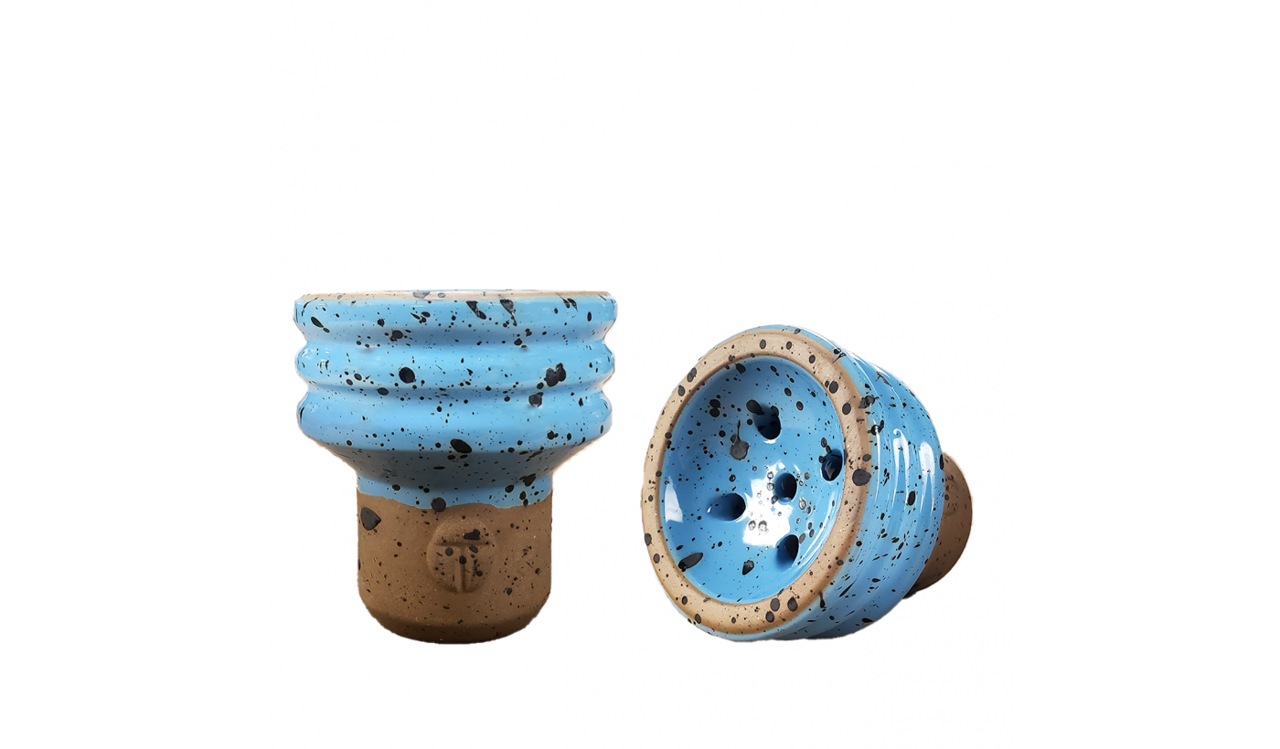 Hookah Bowl Telamon Turkish Heat Transfer Glaze (Blue)