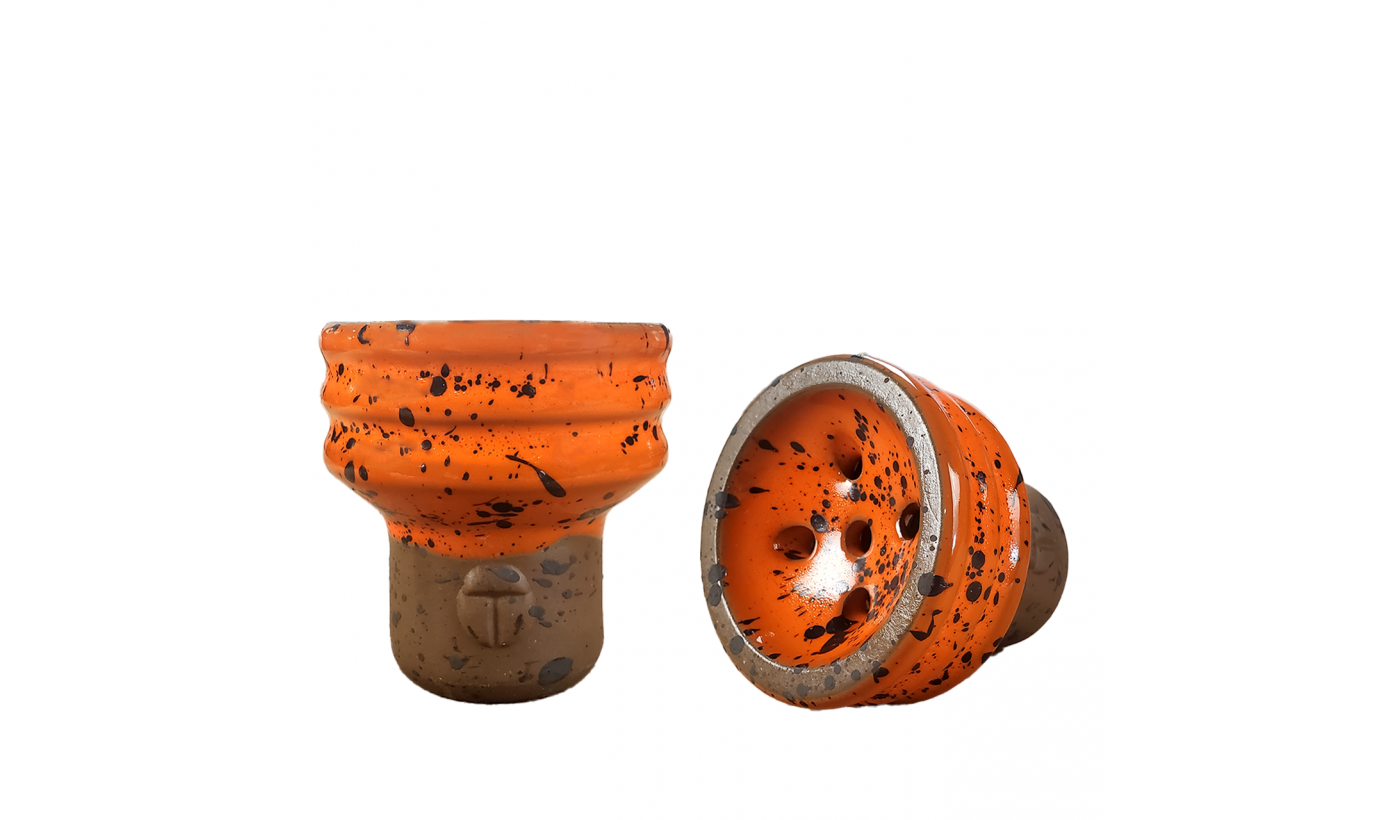 Hookah Bowl Telamon Turkish Heat Transfer Glaze (Orange)