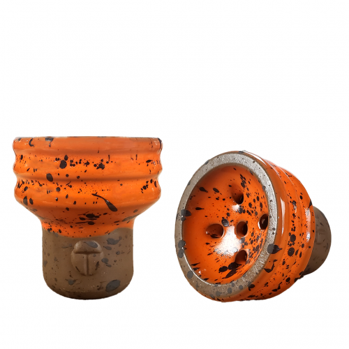 Hookah Bowl Telamon Turkish Heat Transfer Glaze (Orange)