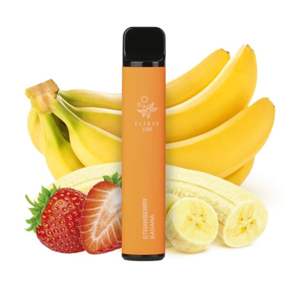 Одноразовое электронное устройство Elf Bar - Strawberry Banana (1500 затяжек)