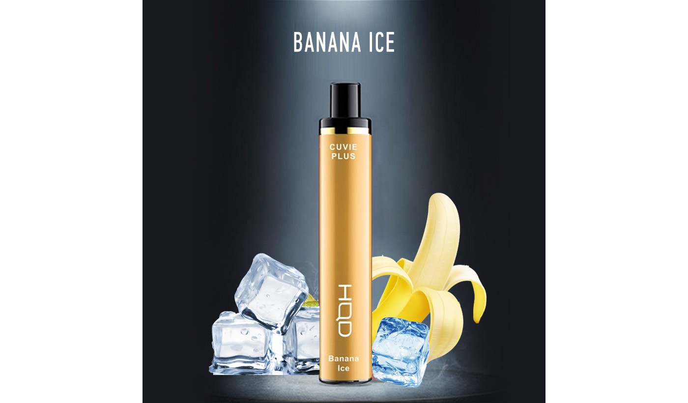 Одноразовое электронное устройство HQD Cuvie Plus - Banana Ice (1200 затяжек)