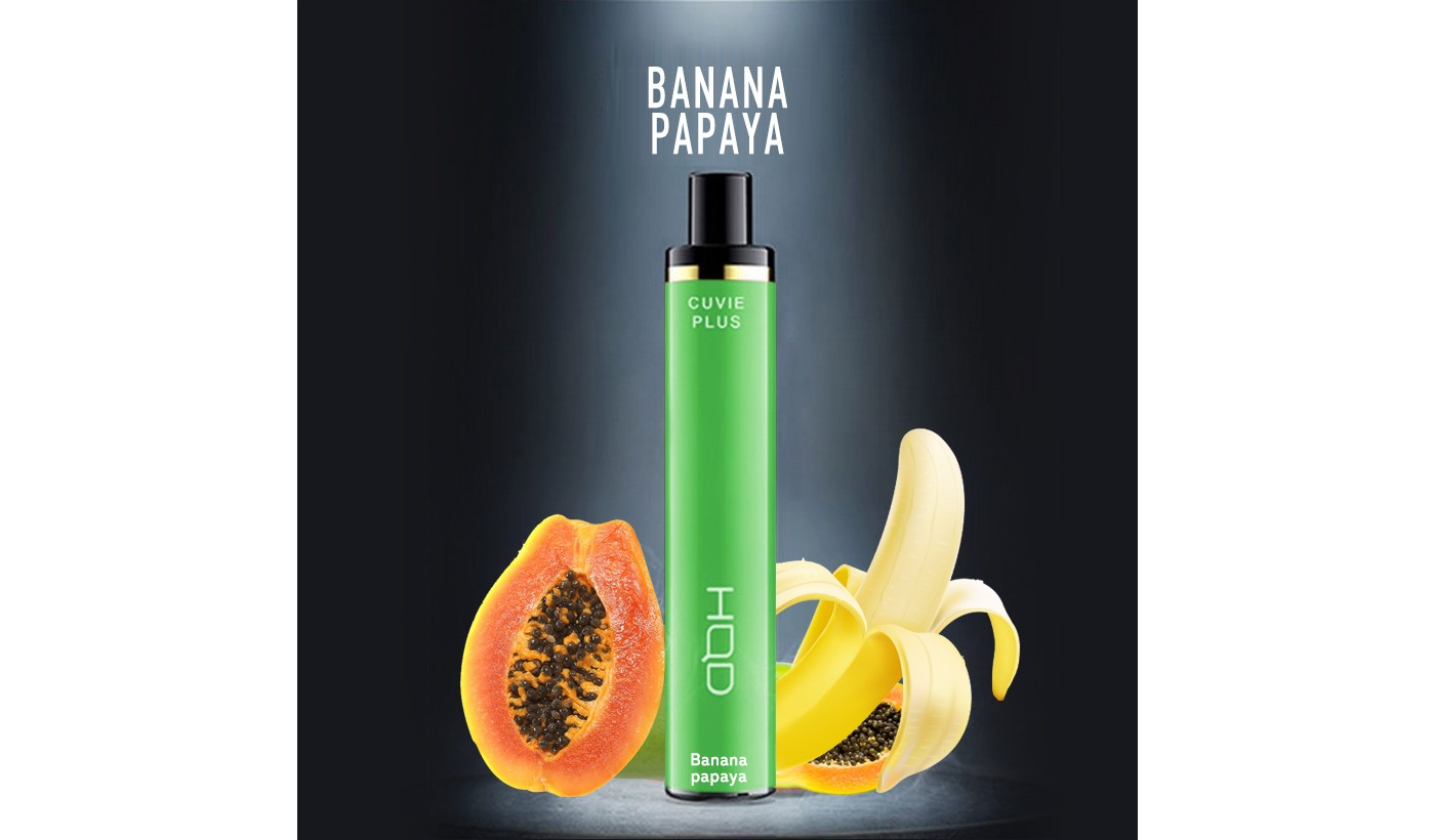 Одноразовое электронное устройство HQD Cuvie Plus - Banana Papaya (1200 затяжек)