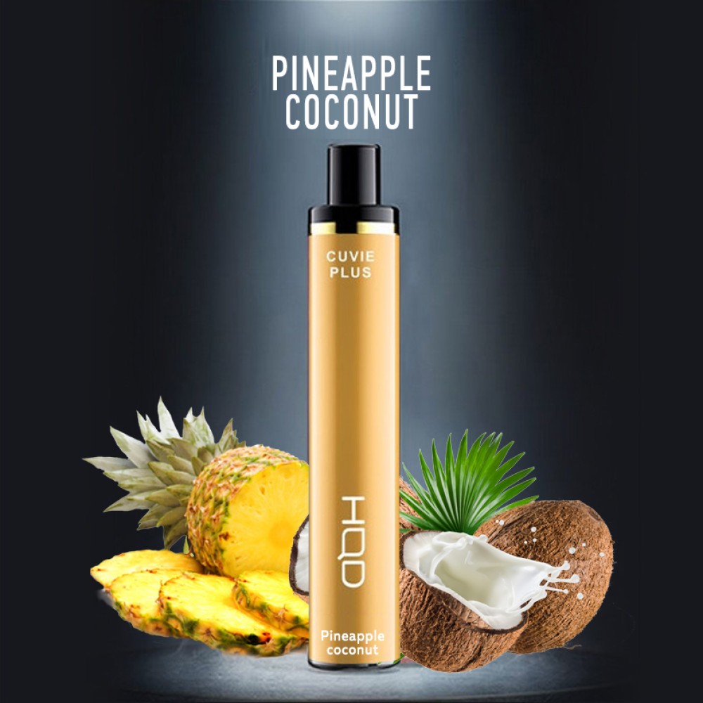 Одноразовое электронное устройство HQD Cuvie Plus - Pineapple Coconut (1200 затяжек)