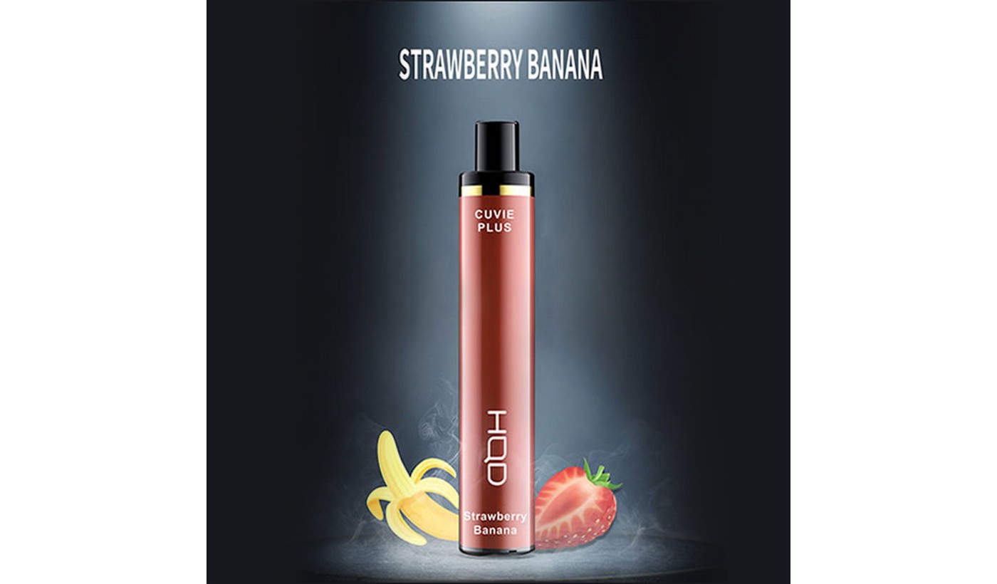 Одноразовое электронное устройство HQD Cuvie Plus - Strawberry Banana (1200 затяжек)