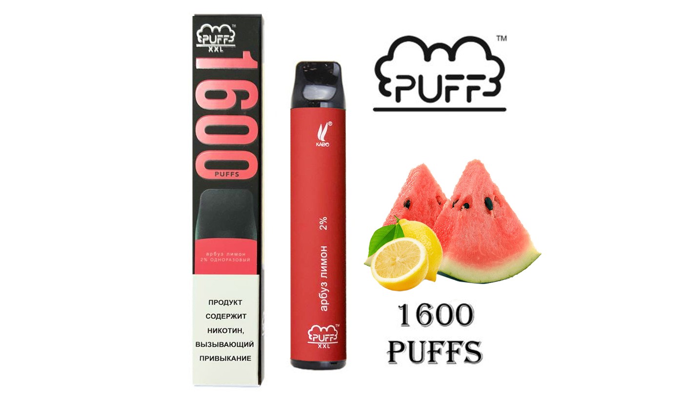 Disposable electronic device Puff XXL - Watermelon-Lemon (1600 puffs)