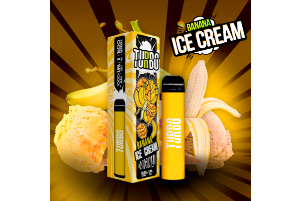 Turbo - Banana Ice Cream Einweg-elektronisches Gerät (1600 Züge)