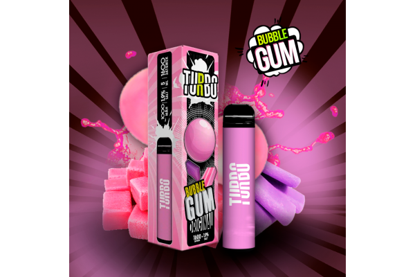 Dispositif électronique jetable Turbo-Bubble Gum (1600 bouffées)
