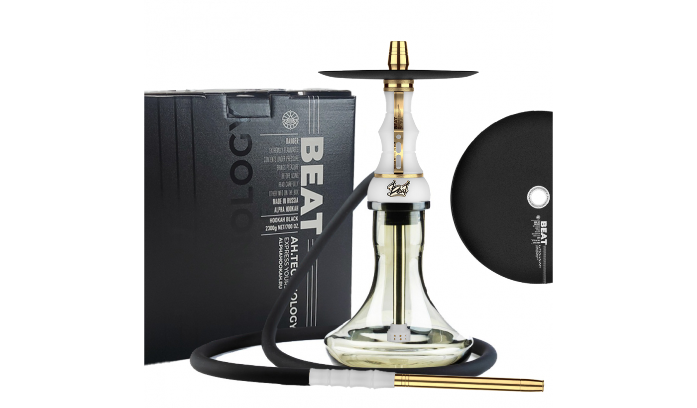 Narguilé Alpha Hookah BEAT WHITE (Gold)