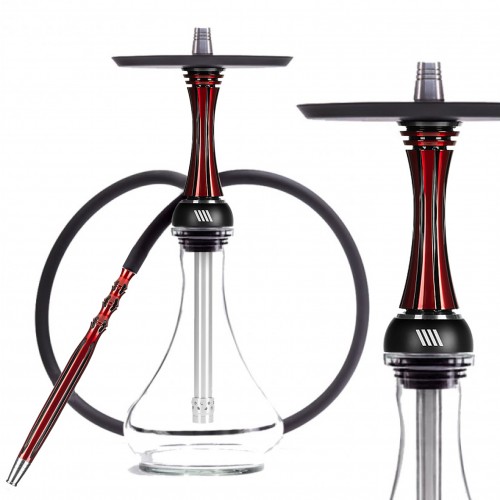 Narguilé Alpha Hookah x REVERSE (Red black)