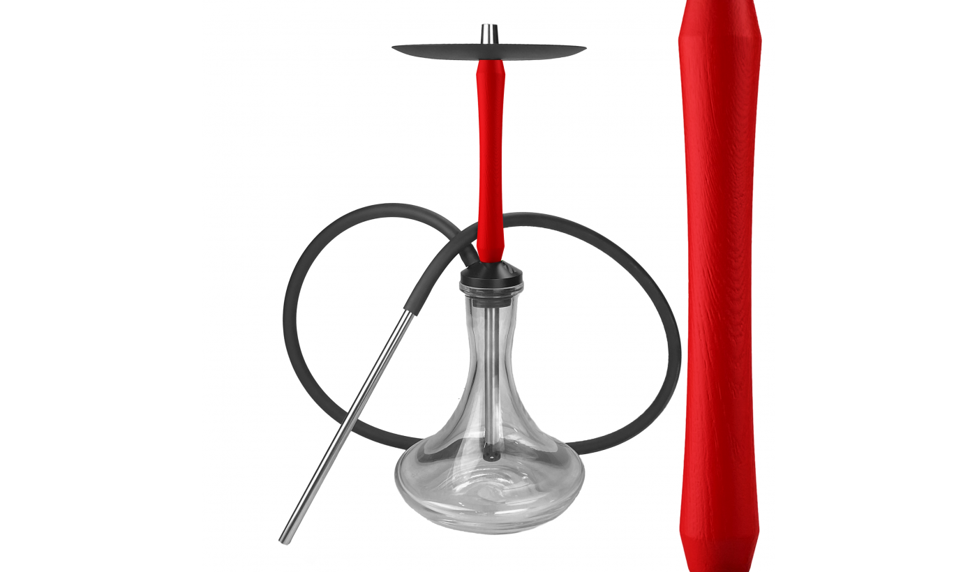 Izzi Wood Hookah (Red)