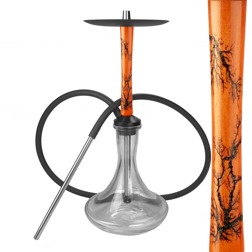 Izzi Wood Storm Hookah (Orange)