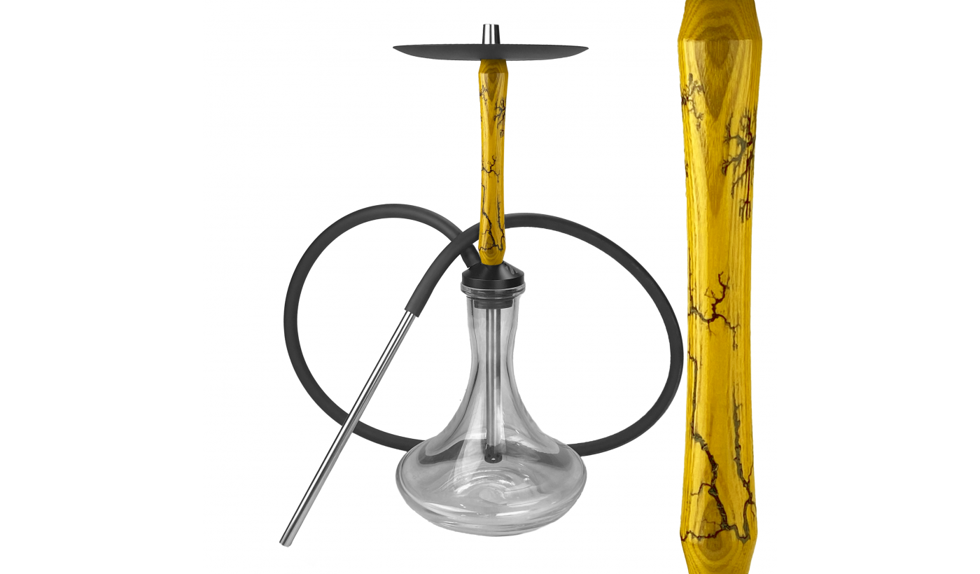 Izzi Wood Storm Hookah (Yellow)