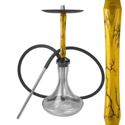 Izzi Wood Storm Hookah (Yellow)