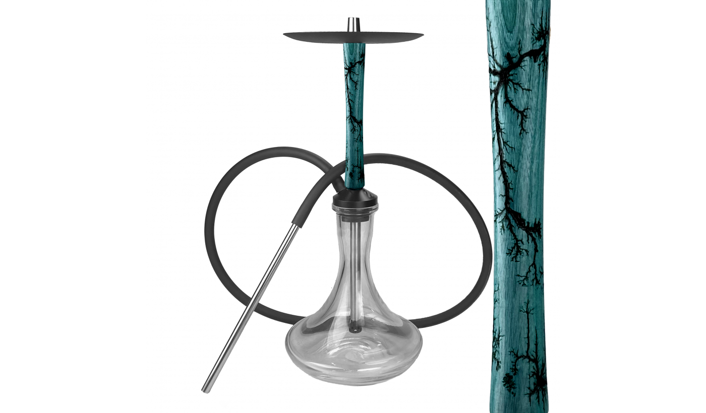 Izzi Wood Storm Hookah (Blue)