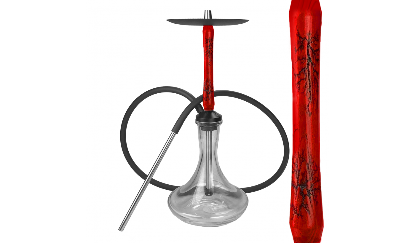 Izzi Wood Storm Hookah (Red)