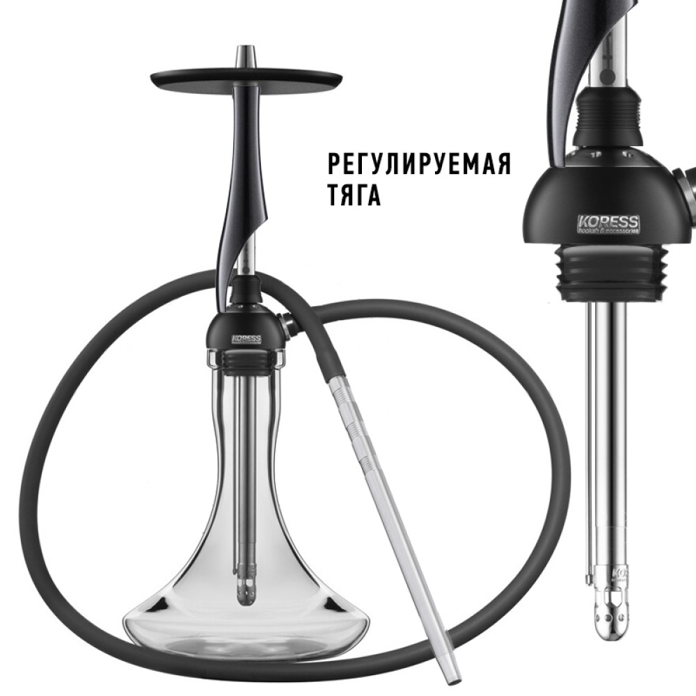 Кальян Koress K1T Black Gloss (Черный глянец)