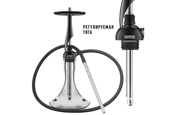 Shisha Koress K1T Black Gloss (Schwarzer Glanz)