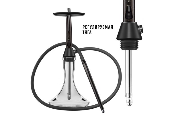 Shisha Koress K3 Black Gloss Gold (Schwarzer Glanz mit goldenen Pailletten)
